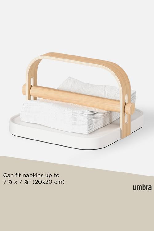 Bellwood Napkin Holder - White & Natural