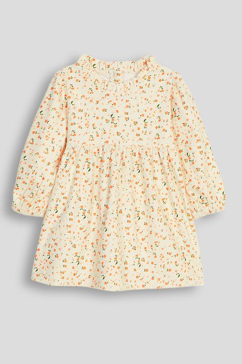 Pleated collar dress - milk/floral aop