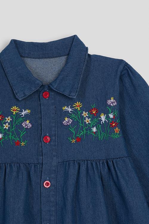 Denim shirt dress - dark blue