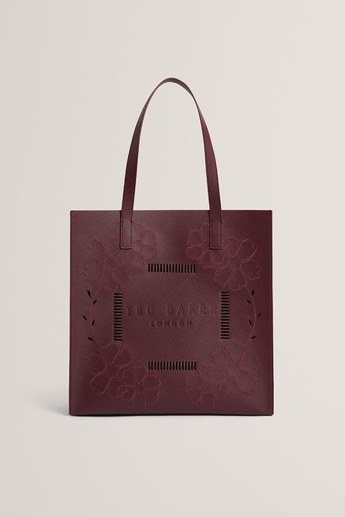 Rowcon Embroidery Floral Large Icon Bag - Dp Purple