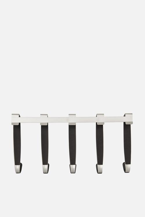 Schnook 5 Hook Over The Door - Black & Nickel