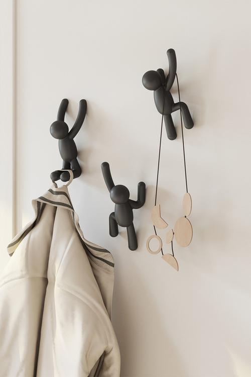 Buddy Hooks Set Of 3 - Black