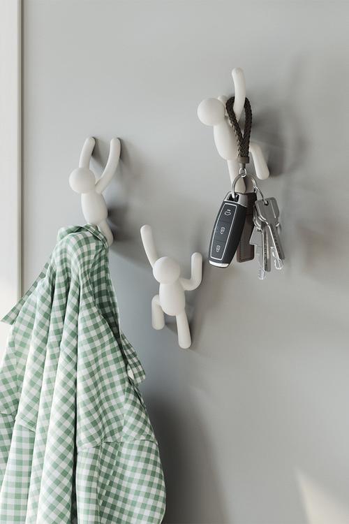 Buddy Hooks Set Of 3 - White