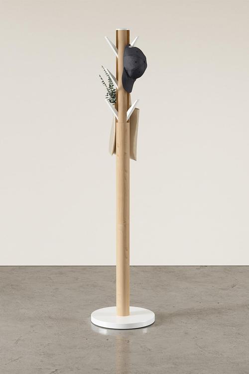 Flapper Coat Rack - White & Natural