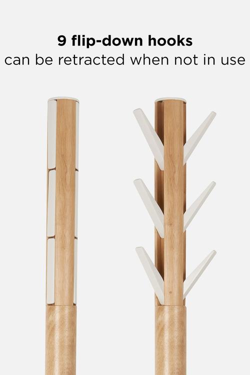 Flapper Coat Rack - White & Natural