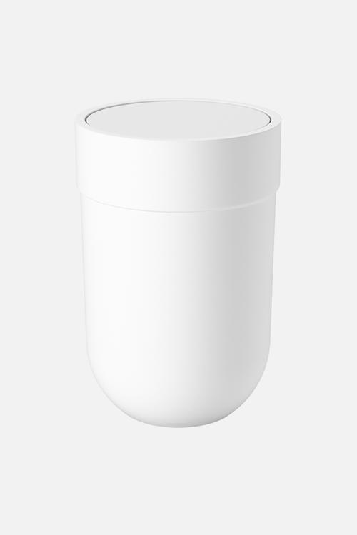 Touch Can With Lid - White