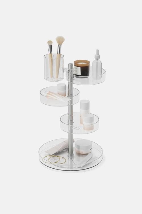 Pirouette Organizer - Clear & Nickle