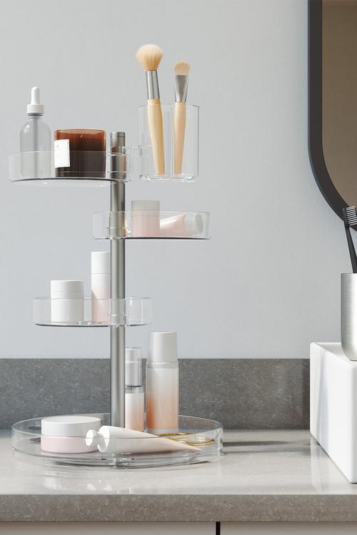 Pirouette Organizer - Clear & Nickle