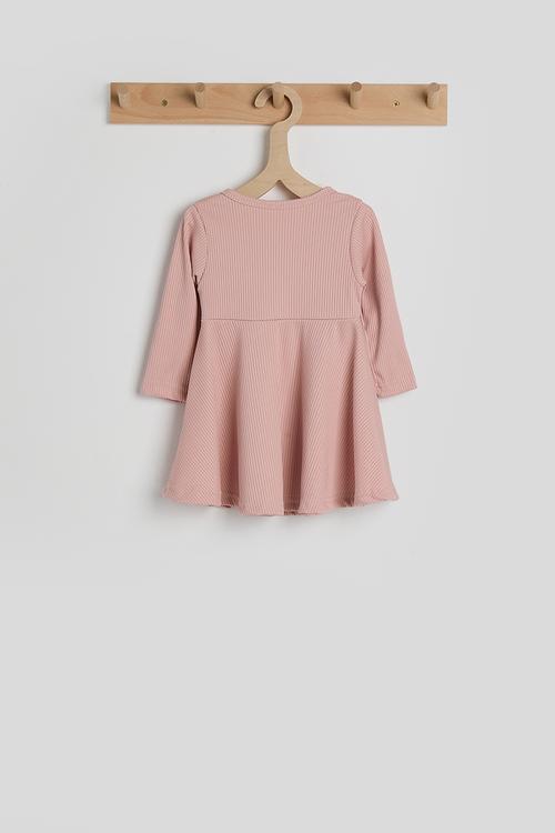 Fit and flare dress with headband - pink