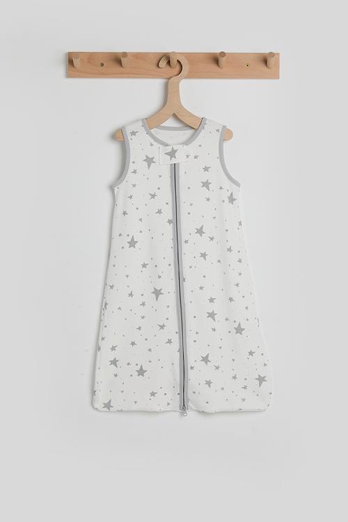 Baby sleeping bag - white/star aop