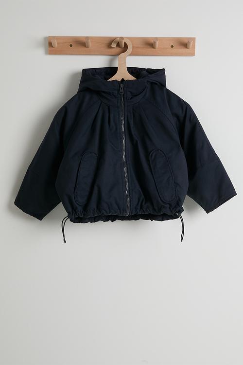 Drawstring hem puffer jacket - dark navy