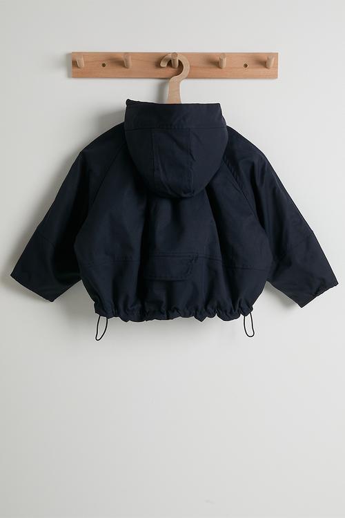 Drawstring hem puffer jacket - dark navy
