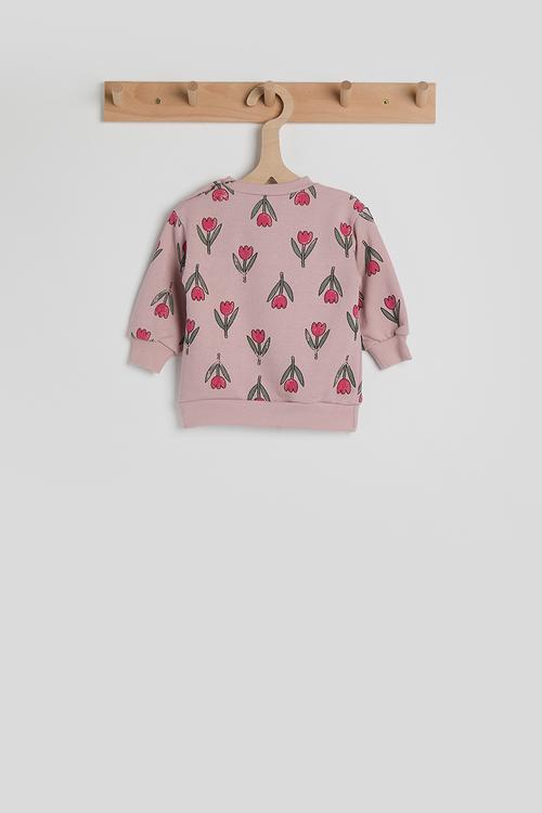 Sweatshirt - mauve/tulip aop