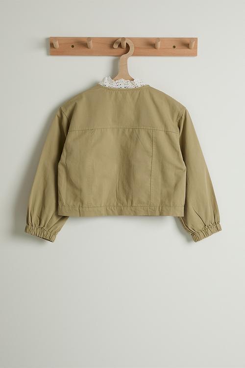 Cropped co-ord shacket - khaki