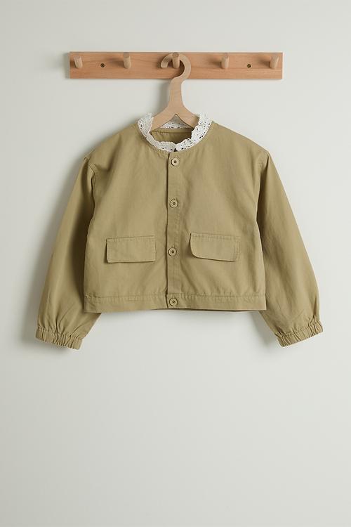 Cropped co-ord shacket - khaki