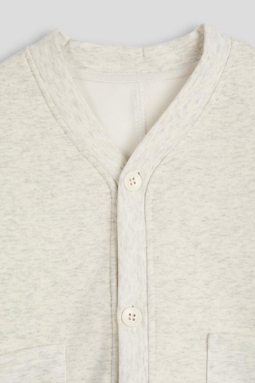 Cardigan-style sweatshirt - ice heather