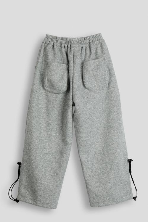 Drawstring hem sweatpants - heather grey