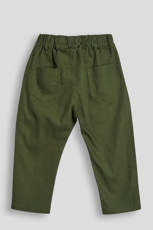 Twill ear flap pants - moss green