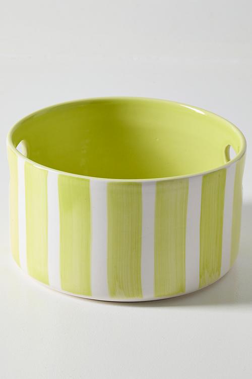 Orchard Pot 30 Handle - Lime Stripes