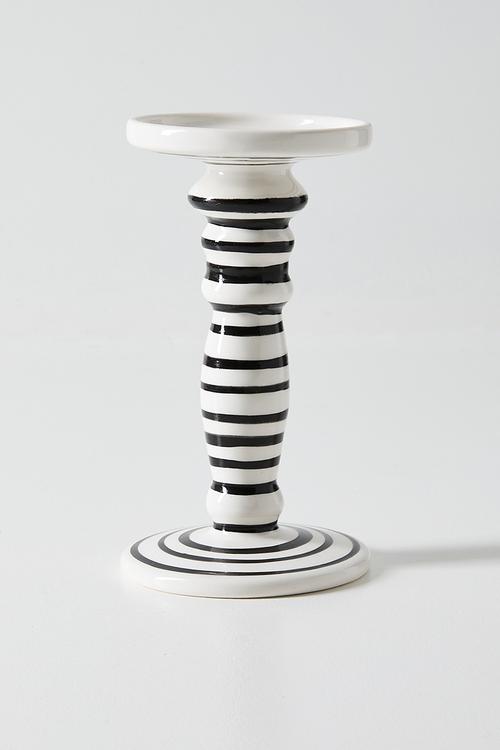 Candle Holder - White & Black
