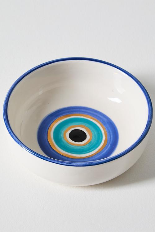 Ramekin B Evil Eye - White & Blue