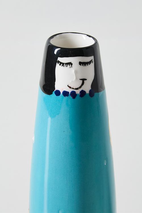 Mini Figurine Vase Evil Eye - Light Blue