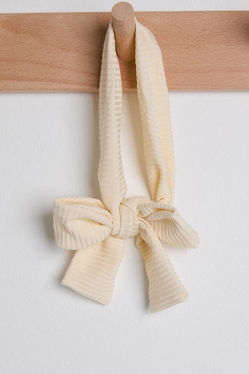 Fit and flare dress with headband - cream