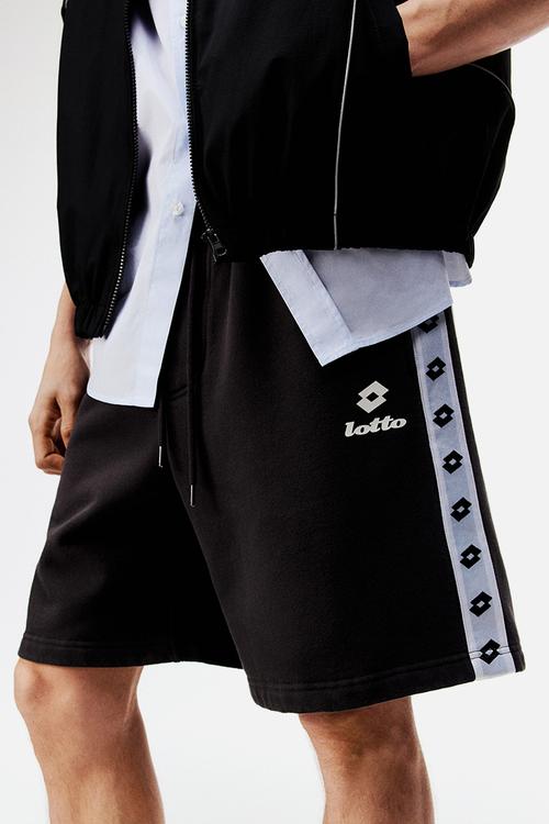 Lotto H&M: Regular fit sweatshorts - black/lotto