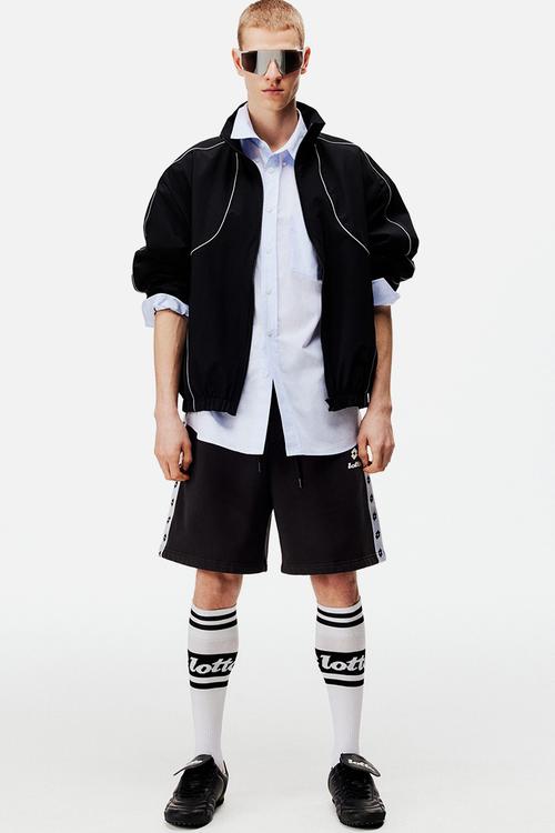 Lotto H&M: Regular fit sweatshorts - black/lotto