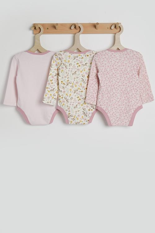 3 pack bodysuit - pink/multi