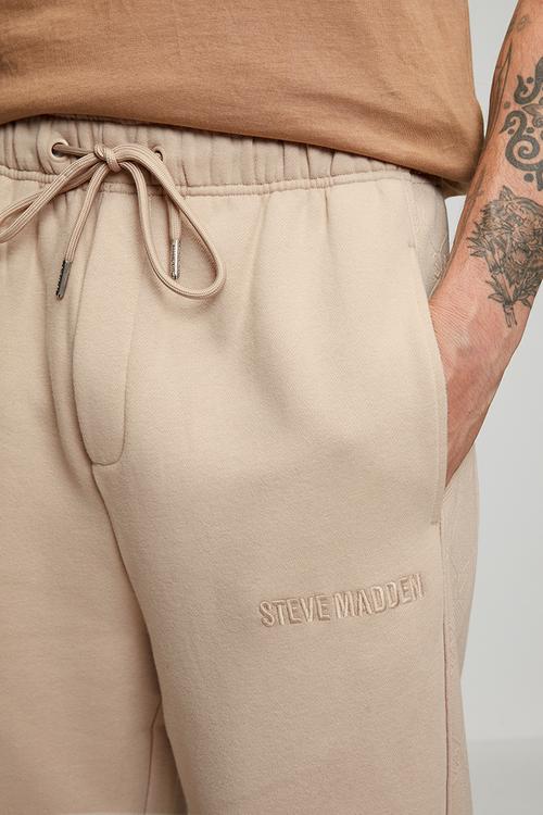 Mens Ezra Embossed Jogger - Neutral/ Stone
