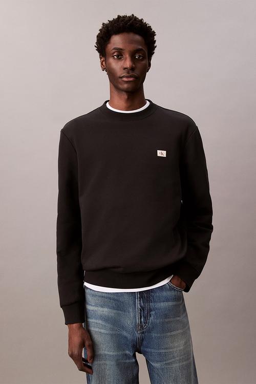 Ls 350Terry Eu Whsl Badge Crewneck - Black