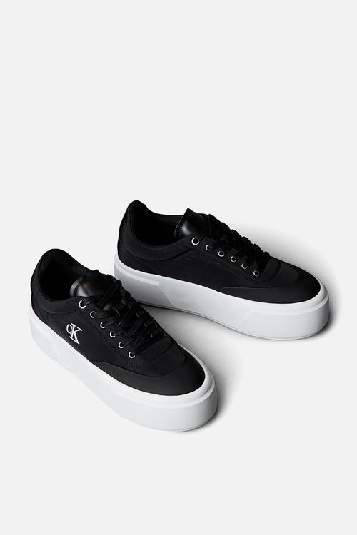 Flatform Lace Up - Black/Bright White