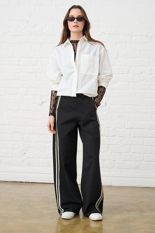 Contrast Ponti Pant - Black