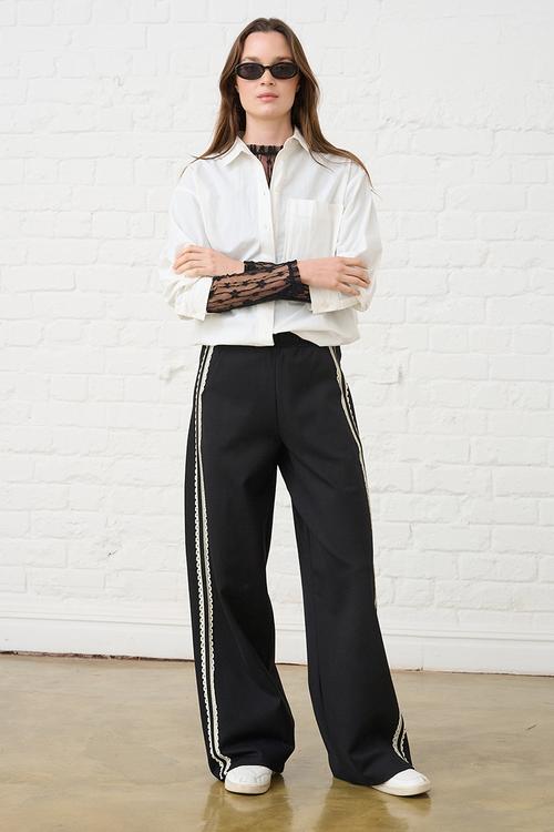 Contrast Ponti Pant - Black