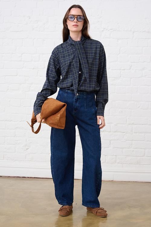 Bow Check Shirt - Green