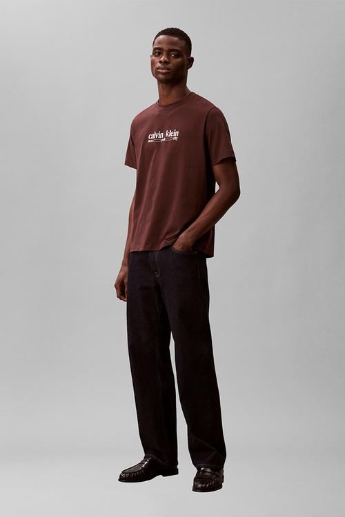 Ss 30S Whsl Ck Nyc Graphic Tee - Rich Brown