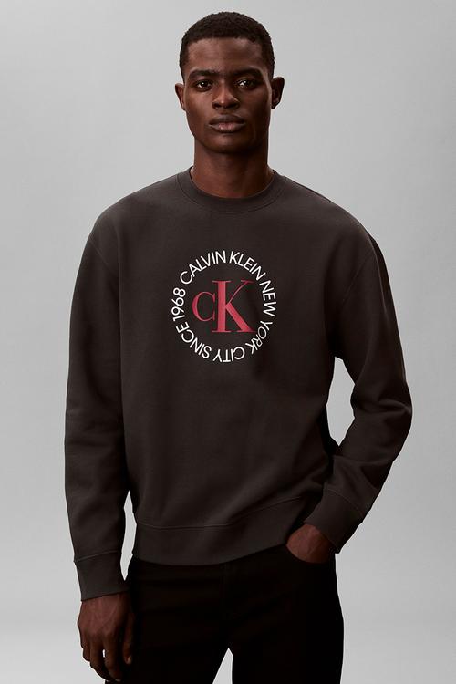 Ls 350Fleece Ck Circle Graphic Crewneck - Pirate Black