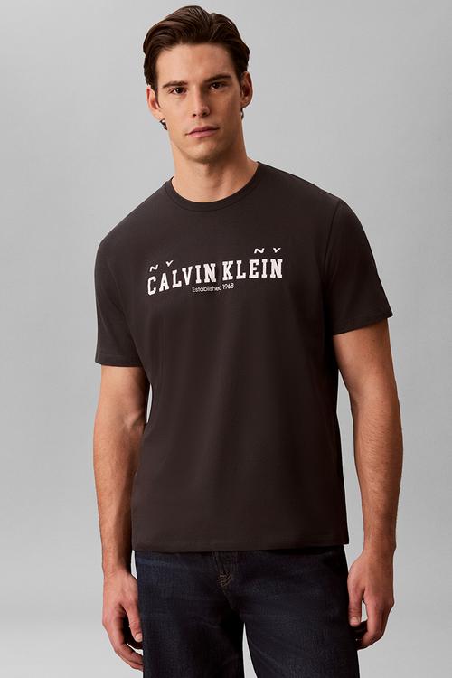 Ss 30S Whsl Calvin Coll Word Graphic Tee - Pirate Black