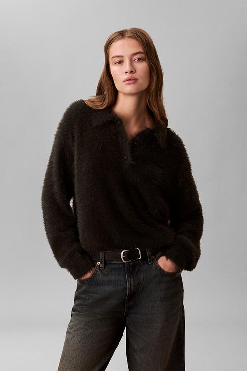 Fuzzy novelty ls polo - pirate black