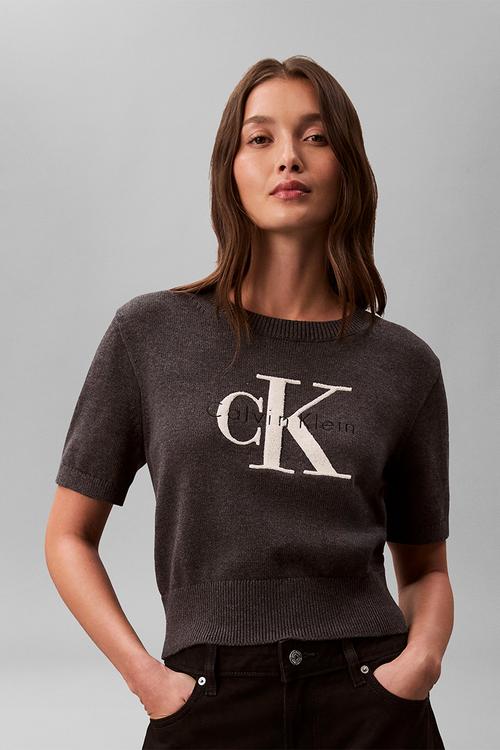 Chunky cotton graphic vest - b85 charcoal heather