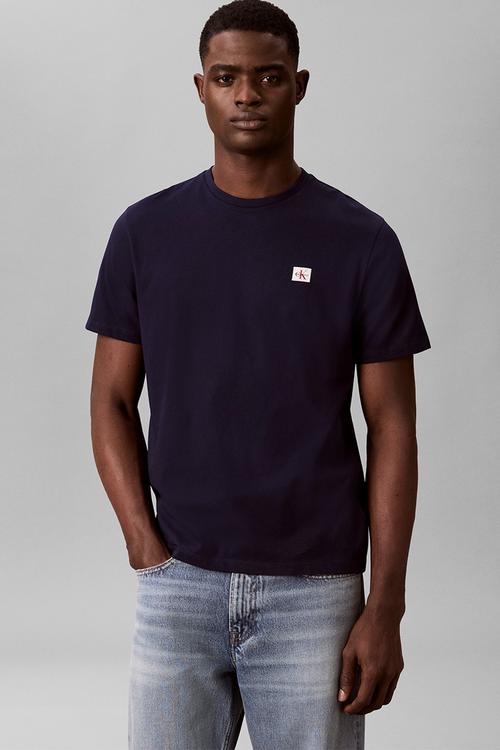 Ss Badge 30S Jersey Classic Tee - Maritime Blue