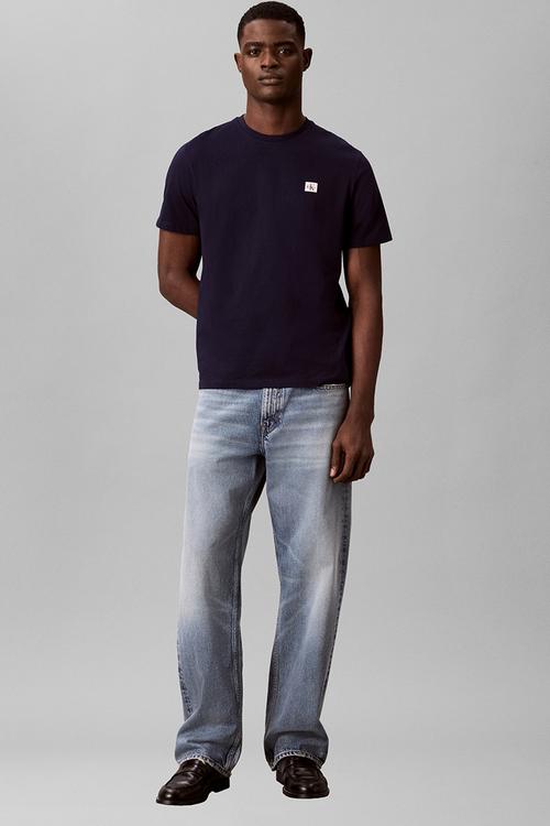 Ss Badge 30S Jersey Classic Tee - Maritime Blue