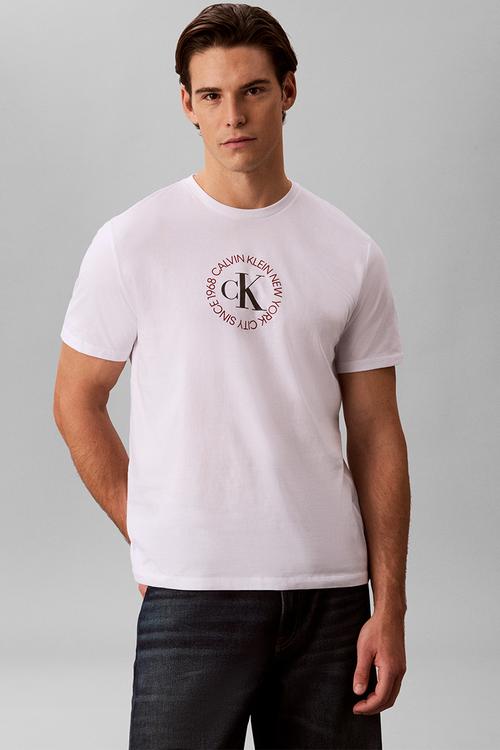 Ss 30S Whsl Ck Word Circle Graphic Tee - Brilliant White
