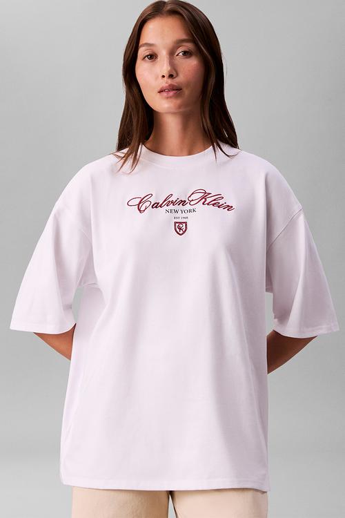 Ss oversize ck ny tee - brilliant white