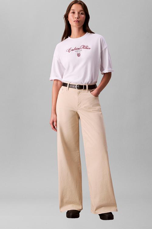Ss oversize ck ny tee - brilliant white