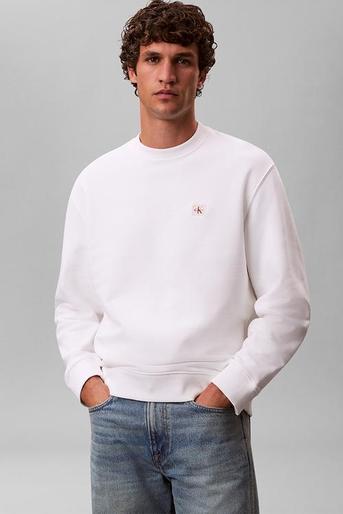 Ls 350Terry Eu Whsl Badge Crewneck - Bright White