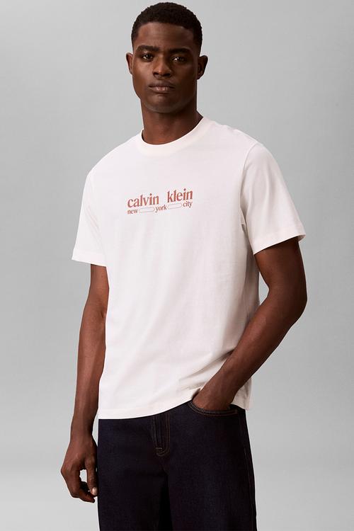 Ss 30S Whsl Ck Nyc Graphic Tee - White Greige