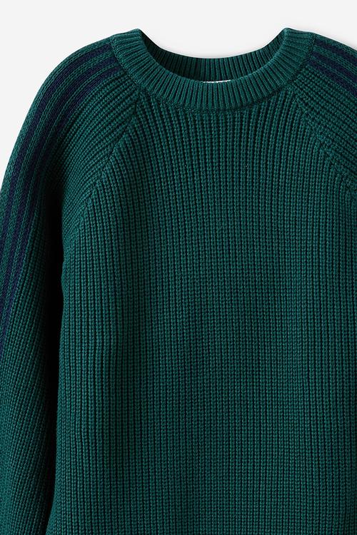 Blake Knit Crew - Winter Jade/Squid Ink Stripe