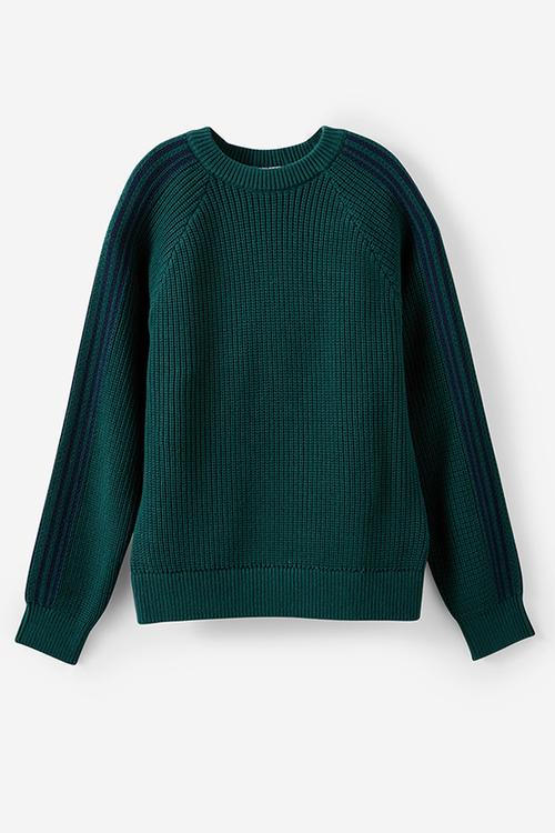 Blake Knit Crew - Winter Jade/Squid Ink Stripe